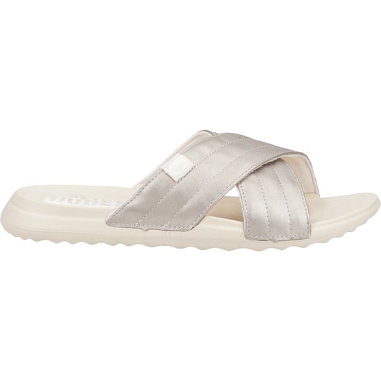 HEYDUDE Christi Slide Distressed Polyurethane Women's Metallic Sandals - Image 4