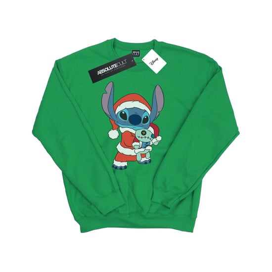 Disney Mens Lilo And Stitch Stitch Christmas Sweatshirt (Irish Green)