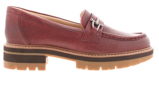 Clarks Dames Hakken Orianna Bit Leer Instapper rood - Image 2