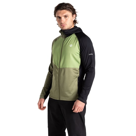 Dare 2B Mens Assimilate II Core Stretch Midlayer (Olivine Green/Black)