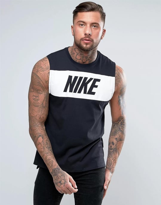 Nike Mens Retro Logo Vest In Black - Image 1