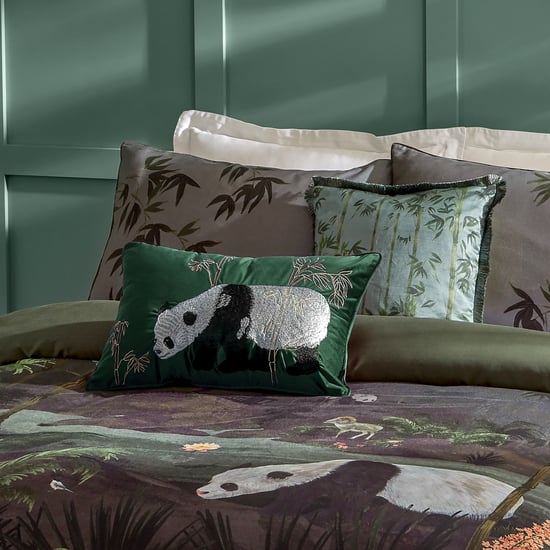 Paoletti Chuan Tranquil Panda Velvet Cushion Cover - Image 5