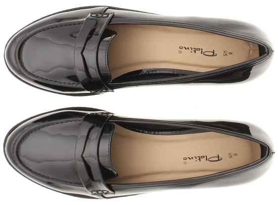 Platino Womens Shoes Work School Layla Slip On black patent