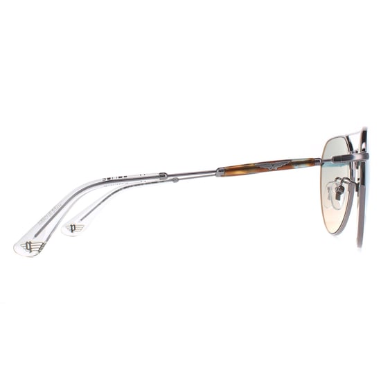 Police Aviator Unisex Shiny Ruthenium Smoke Mirror Silver SPLF14 Urban 7 - Image 4
