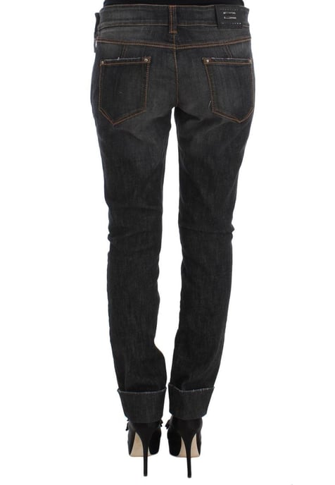 Ermanno Scervino Kvinno Grå Bomulls Slim Fit Denim Jeans - Image 3