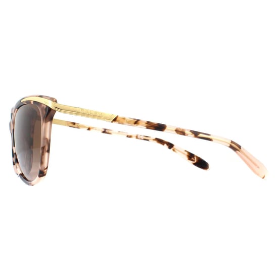 Ralph by Ralph Lauren Cat Eye Womens Pink Tortoise Dark Brown Gradient Sunglasses