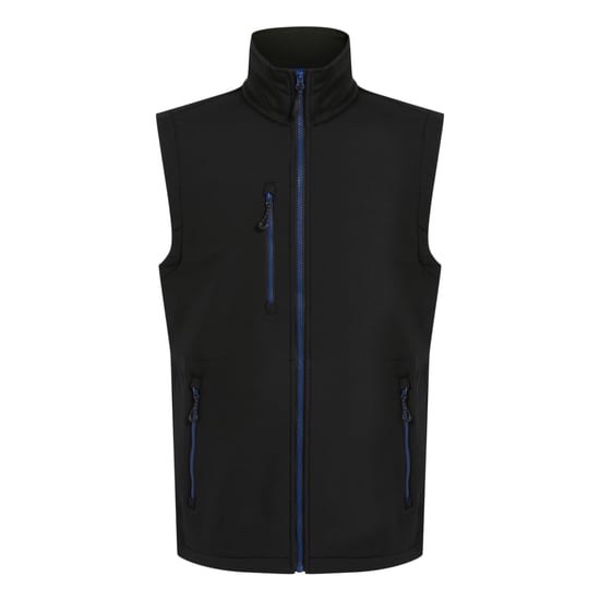 Regatta Mens Navigate Softshell 2 Layer Body Warmer (Black/New Royal)