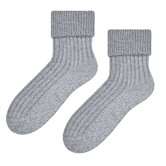 Womens Wool Bed Socks | Steven | Super Soft Cosy Lounge Sleep Socks - Light Grey - Image 1