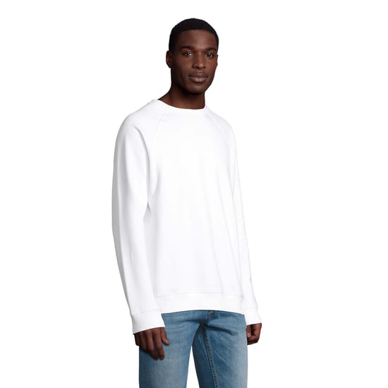 SOLS Unisex Adult Space Organic Raglan Sweatshirt (White)
