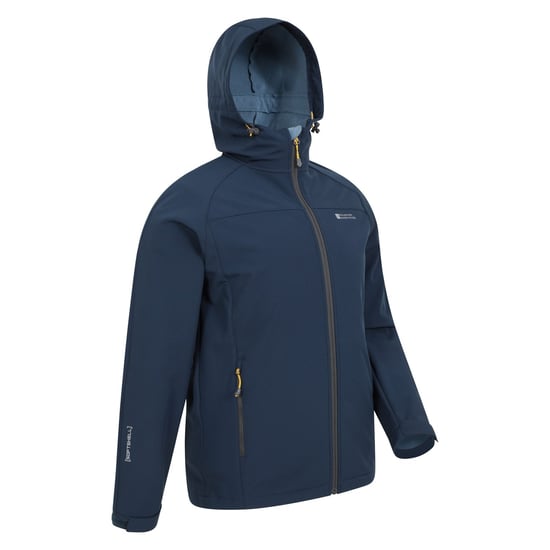 Mountain Warehouse Mens Exodus Waterproof Soft Shell Jacket (Blue) - Image 3