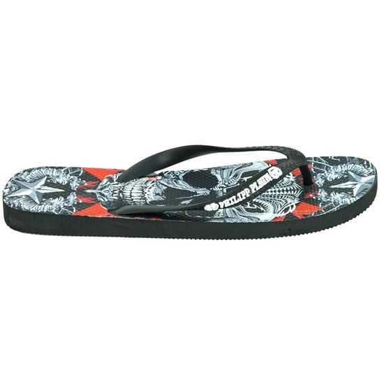 Philipp Plein Skull Black Flip Flops - Image 1