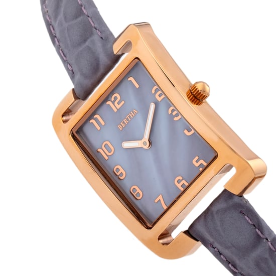 Bertha Marisol Swiss MOP Leather-Band Watch