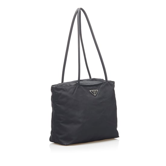 Vintage Prada Tessuto Shoulder Bag Black - Image 2