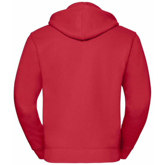 Russell Mens Authentic Full Zip Hooded Sweatshirt / Hoodie (Classic Red) - Image 2