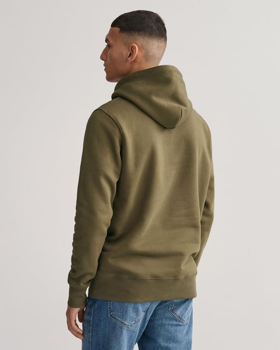 GANT Mens Regular Fit Shield Logo Pullover Hoodie - Image 4