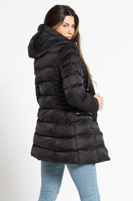 Longline Lightly Padded Hooded Jacket