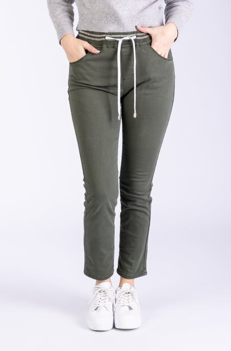 Cici Ladies Joggers Khaki Skinny Fit