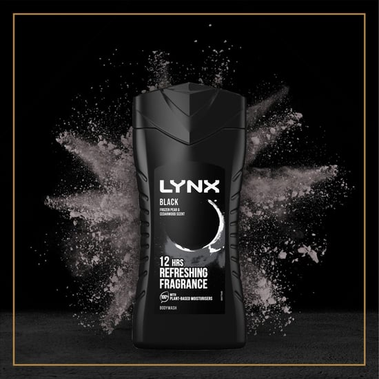 Lynx Black 12-H Refreshing Fragrance Shower Gel Body Wash for Men 3x225ml