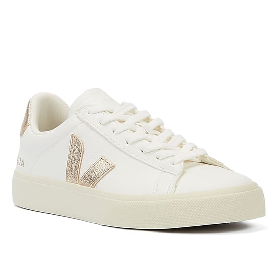 Veja Campo Platine Women's White/Gold Trainers - Image 2