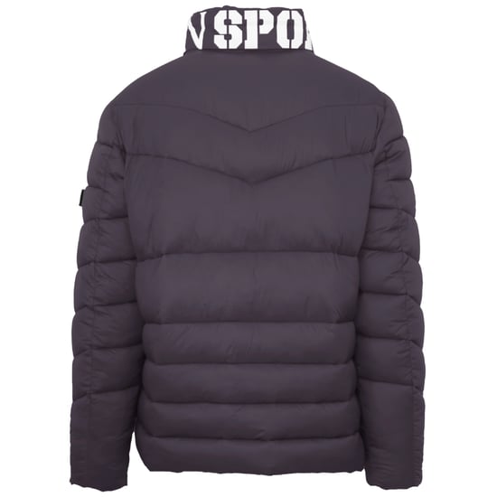 Plein Sport Vadderad grå jacka med fet logotyp - Image 2