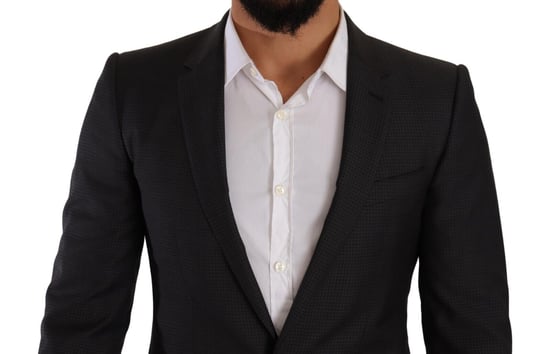 Dolce & Gabbana Men's Black MARTINI Single Breasted 2 Piece Suit - Image 4