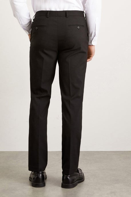 Slim Fit Black Essential Suit Trousers - Image 3