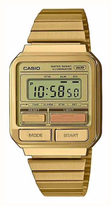 Casio Casio Collection Vintage Dames Horloge Goudkleurig A120WEG-9AEF - Image 1