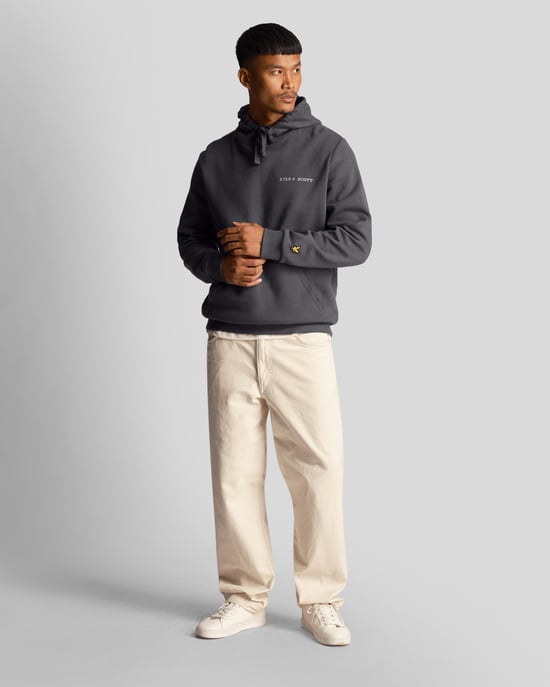 Lyle & Scott Geborduurde Hoodie in Donkergrijs - Image 2