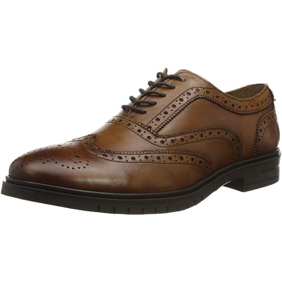 Hush Puppies Mens Santiago Leather Brogues (Tan)