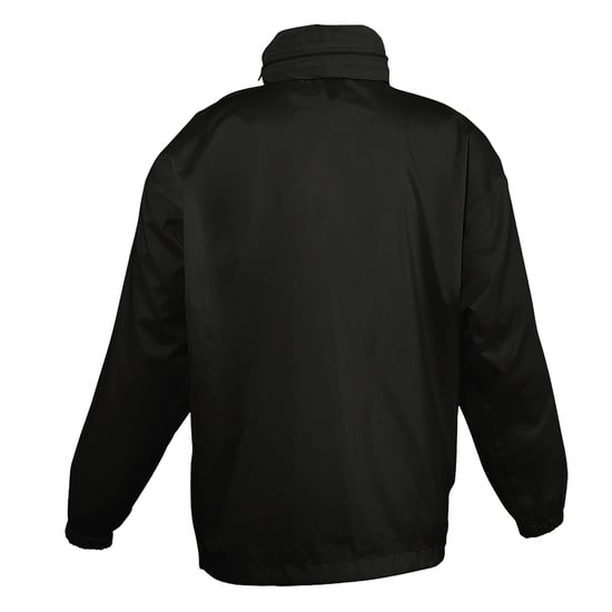 SOLS Kinderen Unisex Surf Windbreaker Jacket (waterbestendig en winddicht) (Zwart) - Image 2