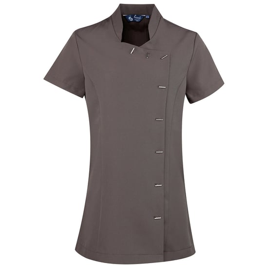 Premier Womens/Ladies Orchid Short-Sleeved Tunic (Dark Grey) - Image 1