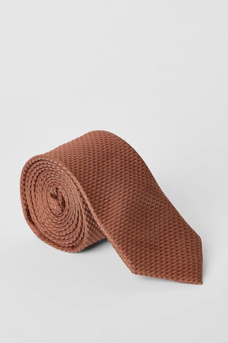 Rust Textured Tie - Image 1