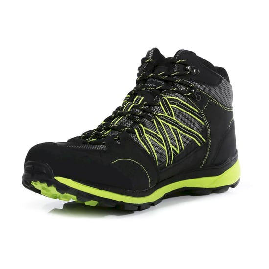 Regatta Mens Samaris Mid II Hiking Boots (Black/Electric Lime)