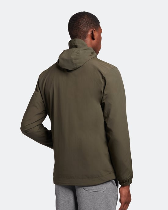 Lyle & Scott jack met rits en capuchon in olijfgroen - Image 3