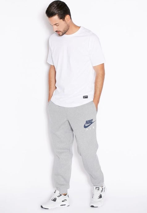 Nike Air AW77 Mens Fleece Joggers Grey - Image 4