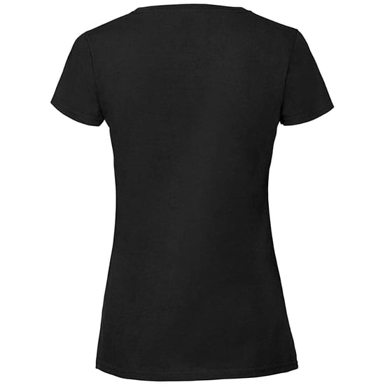 Fruit Of The Loom Womens/Ladies Fit Ringspun Premium Tshirt (Black) - Image 2