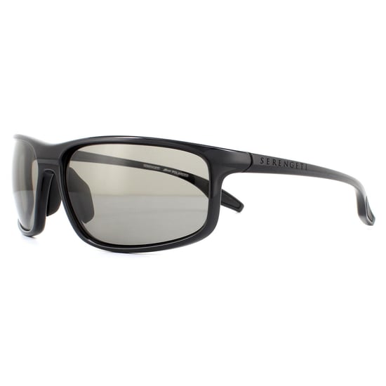 Serengeti Sunglasses Levanzo 8611 Shiny Black PhD 2.0 Polarized CPG Grey