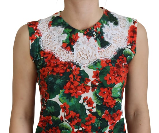 Dolce & Gabbana Women's White Floral Wool Lace Vest Tank Top - Image 4