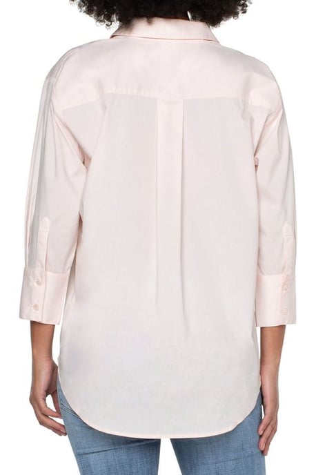 Oversize Classic Button Down Light Peony