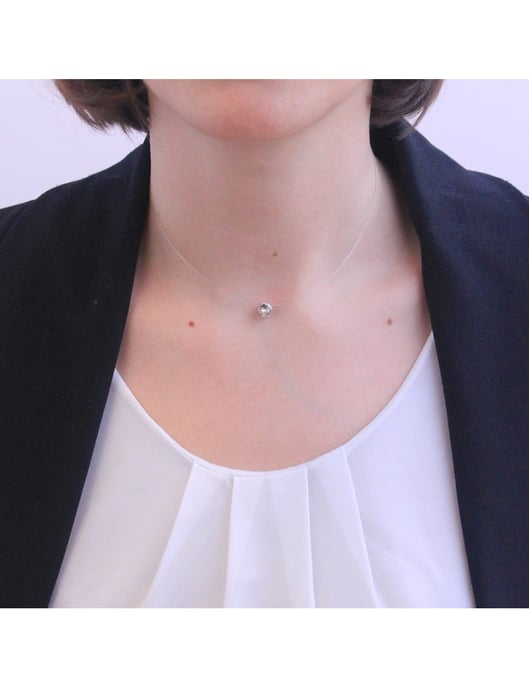 Sjöjungfruns tårar-halsband - silver och kristall - Image 2
