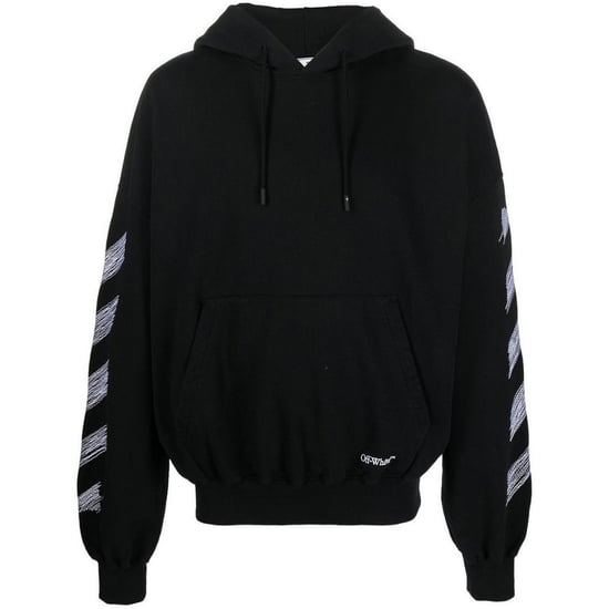 Off-White Scribble Diag Boxy Black Oversized Hoodie - Image 1