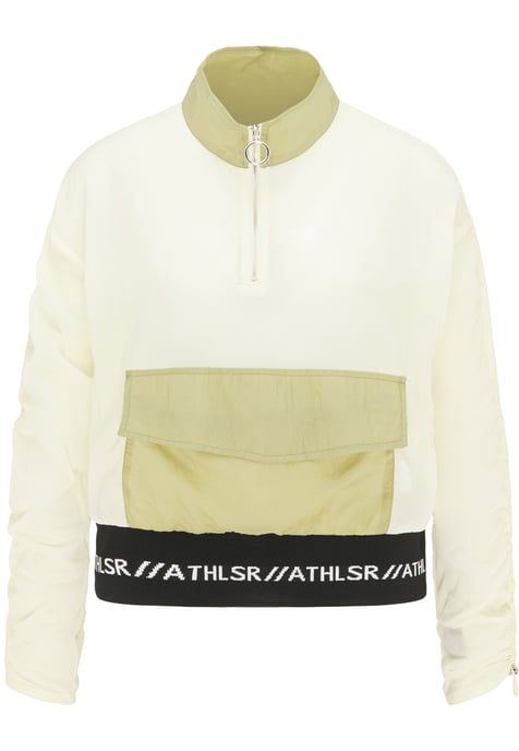 Mymo Windbreaker Dames olijf wol wit - Image 1