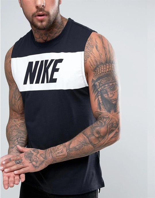Nike Mens Retro Logo Vest In Black - Image 3