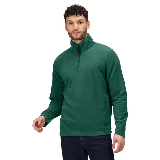 Regatta Mens Micro Zip Neck Fleece Top (Bottle Green)
