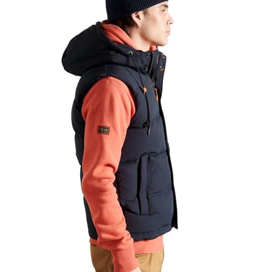 Superdry gewatteerd vest voor heren, klassiek marineblauw - Image 2