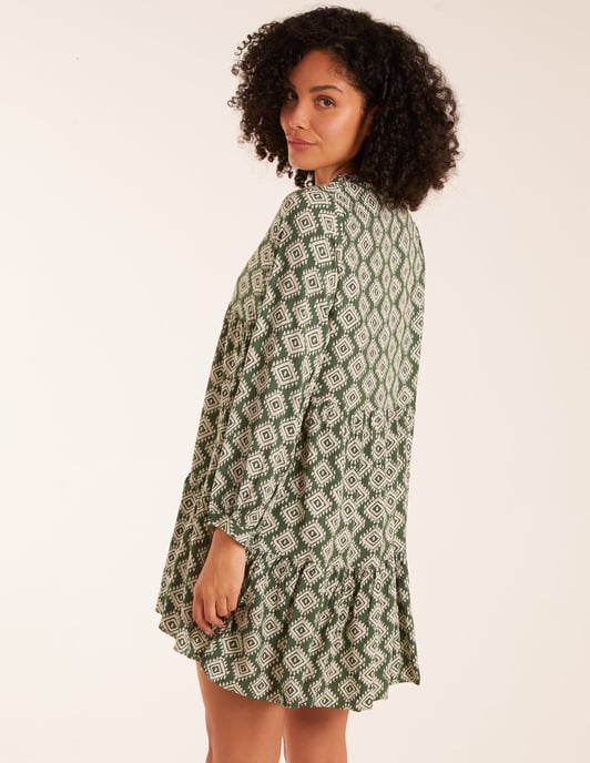 Abstract Geometric Tunic Dress