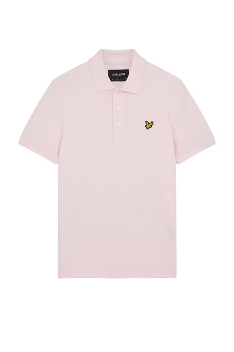 Lyle & Scott Polo SS enfärgad pikétröja Rosa - Image 1