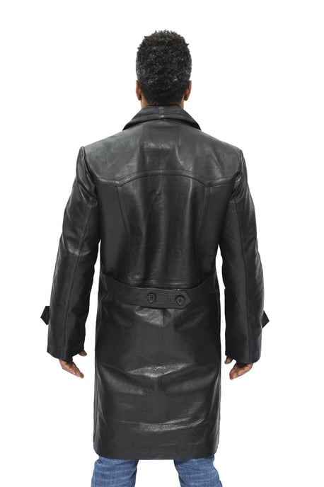 Mens Cowhide Leather Peacoat-Dortmund