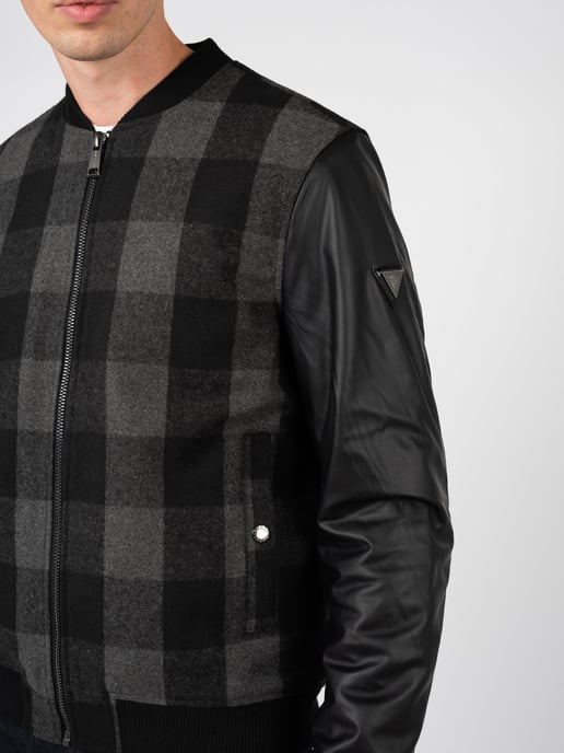 Guess Jacket Andy Bomber Men's Black - Image 5