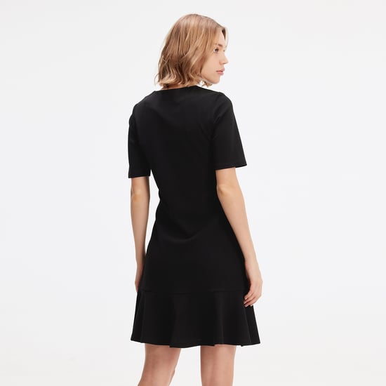 Minimalistische trapeze jerseyjurk - Image 4